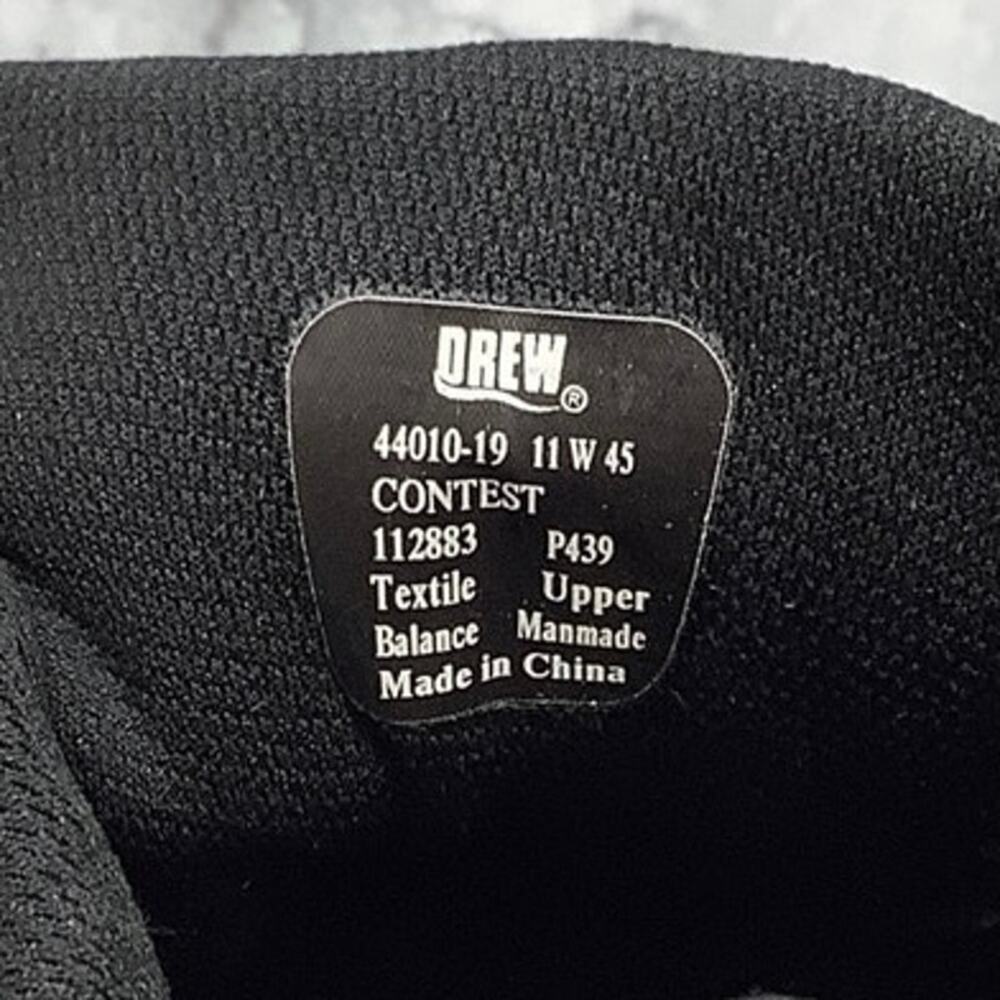 Drew Size 11 W Black Contest Hook And Loop Athlet… - image 7